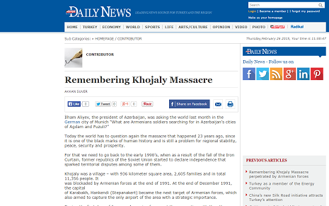 `Remembering Khojaly Massacre` - Hurriyet Daily News